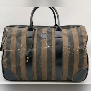 Fendi Pequin Boston Bag